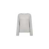 SarahDe Alpaca O-Neck Knit - Light gray melage