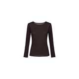Cabana Living - Langærmet basisbluse med cashmere, brun