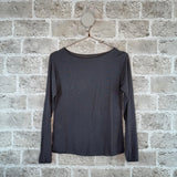 Cabana Living - Langærmet basisbluse med cashmere, Dark Fango