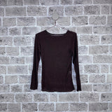 Cabana Living - Langærmet basisbluse med cashmere, brun