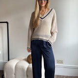 Dante6 - Volcy Cropped V-neck strik