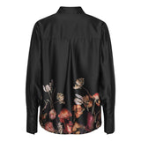 KARMAMIA - Joseph Shirt - Black blossom