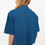 IVY - Malika Uta Oversize Shirt - Mid Blue Denim