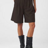 Neo Noir - Nika Structure Shorts, Dark Brown