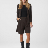Neo Noir - Nika Structure Shorts, Dark Brown