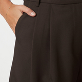 Neo Noir - Nika Structure Shorts, Dark Brown