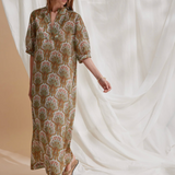Heartmade - Heliva kjole - Green paisley print