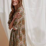 Heartmade - Heliva kjole - Green paisley print