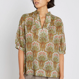 Heartmade -Turin skjorte - Green paisley print