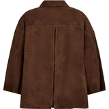 Depeche - Tonja oversize suede shirt, Wood