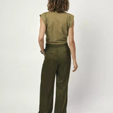 Dante6 - Jules Satin pants Jungle leaf