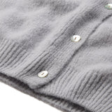Depeche - Sarah alpaca strik cardigan, Light Grey Melange